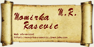 Momirka Rašević vizit kartica